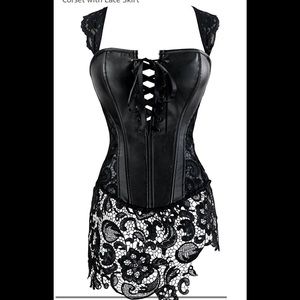 Brand new with tags black corset with lace